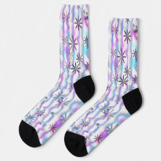 Dreamy Starburst Waves Pattern Socks