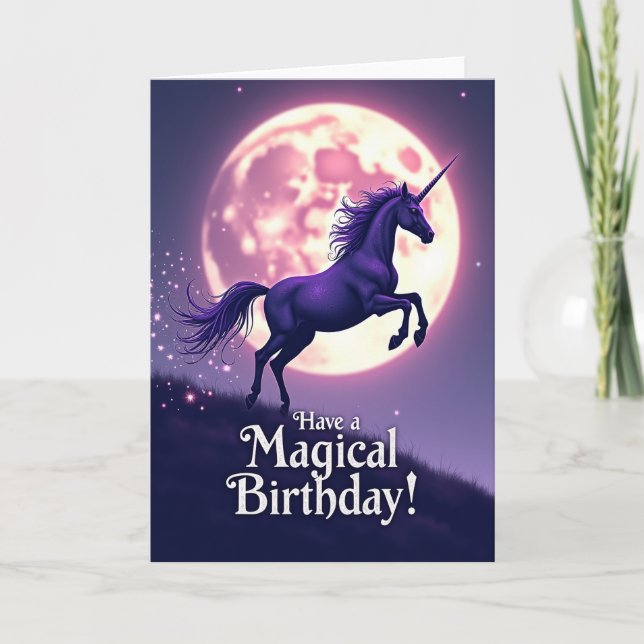 Dreamy Stardust Birthday Card (Front)