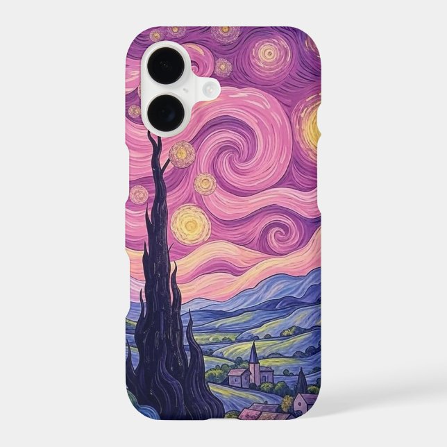Dreamy Starry Night Aesthetic Phone Case (Back)