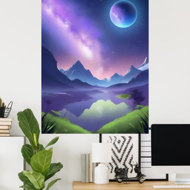 Dreamy Starry Night Poster (Home Office)