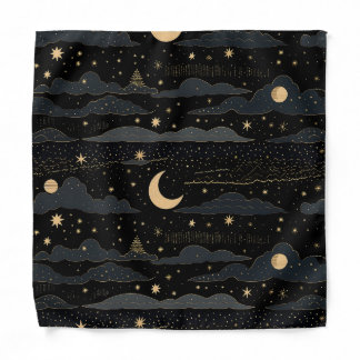Dreamy Starry Night Sky Bandana