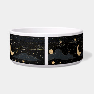 Dreamy Starry Night Sky Pet Bowl