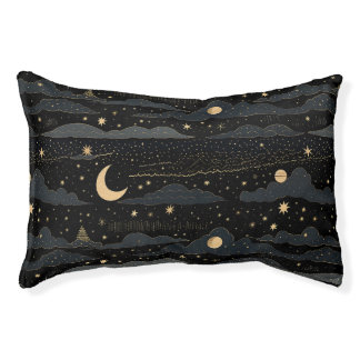 Dreamy Starry Night Sky Pet Bowl Bed