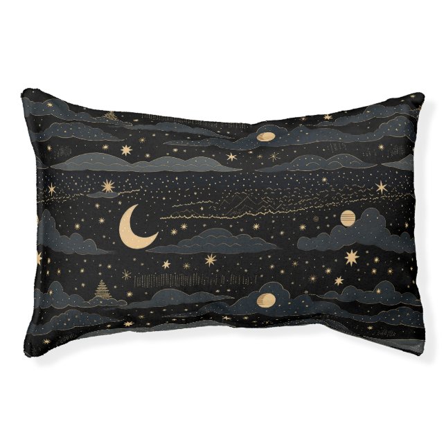 Dreamy Starry Night Sky Pet Bowl Pet Bed (Front)
