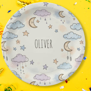 Dreamy Stars, Moons, and Fluffy Clouds  Paper Plates