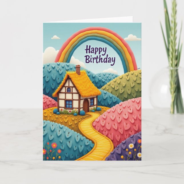 Dreamy Storybook Birthday Card (Front)