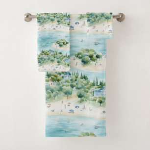 Dreamy Summer Seaside Holidays - Bath Towel Set
