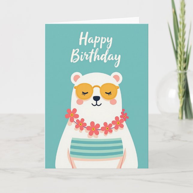 Dreamy Sunglasses Birthday Card (Front)