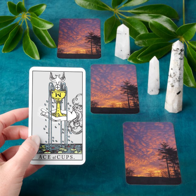 Dreamy Sunrise Clouds Photo Tarot Cards (Insitu)