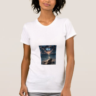 Dreamy Sunset Beach - Artistic Ocean View Women's T-Shirt
