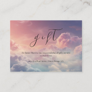 Dreamy Sunset Cloud 9 Bridal Shower Gift Enclosure Card