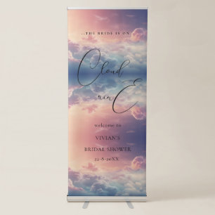 Dreamy Sunset Cloud 9 Bridal Shower Welcome Retractable Banner