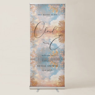 Dreamy Sunset Cloud 9 Bridal Shower Welcome Retractable Banner