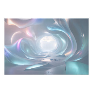 Dreamy Surreal Ice Tunnel Futuristic Fantasy Lands Photo Print