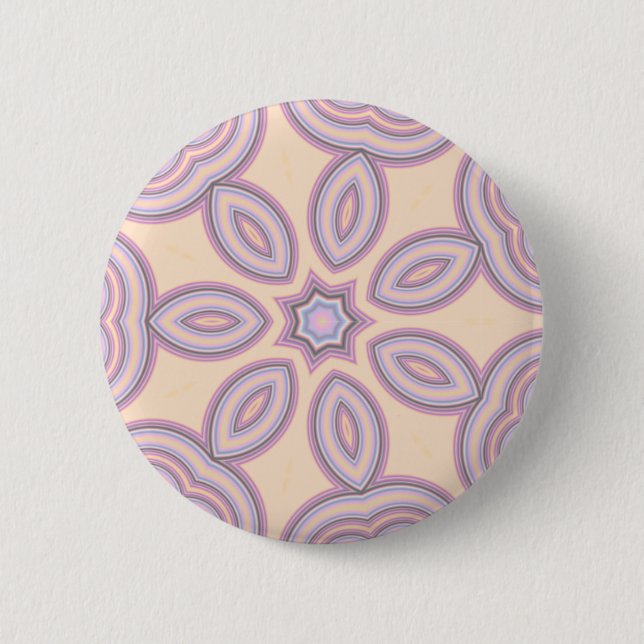 Dreamy Swirls – Pastel Psychedelic Pattern Button (Front)