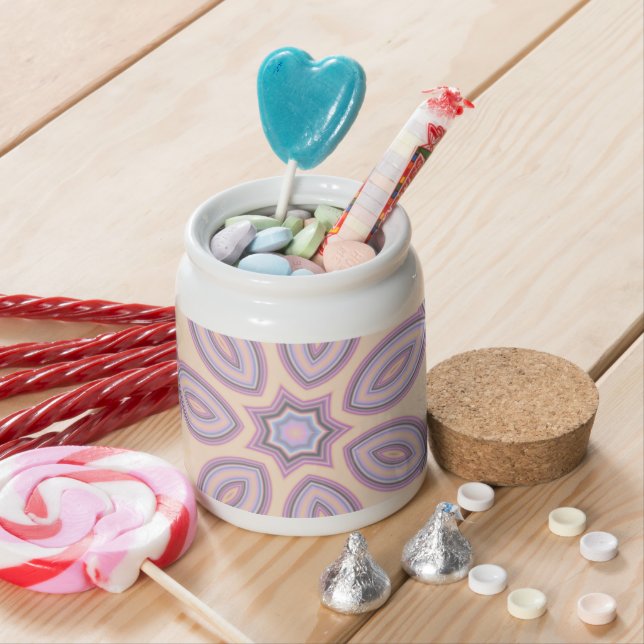 Dreamy Swirls – Pastel Psychedelic Pattern Candy Jar (In Situ)