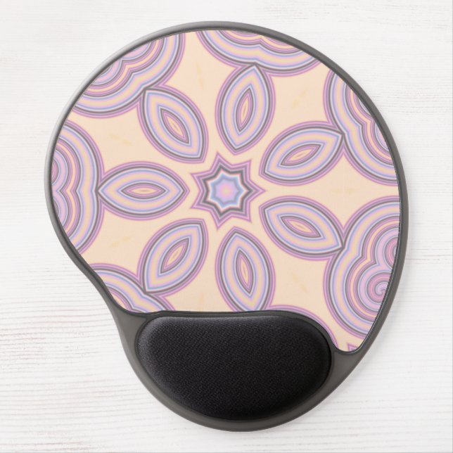 Dreamy Swirls – Pastel Psychedelic Pattern Gel Mouse Pad (Front)