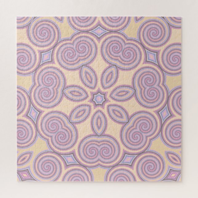 Dreamy Swirls – Pastel Psychedelic Pattern Jigsaw Puzzle (Vertical)