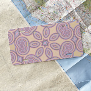 Dreamy Swirls – Pastel Psychedelic Pattern License Plate