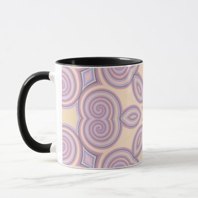 Dreamy Swirls – Pastel Psychedelic Pattern Mug (Left)