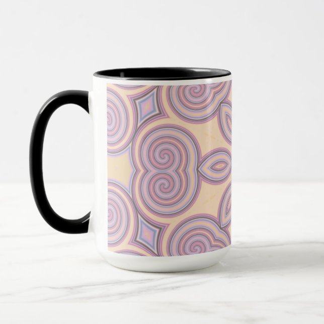 Dreamy Swirls – Pastel Psychedelic Pattern Mug (Left)