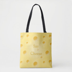 Dreamy Swiss Cheese Whimsical Customizable Tote Bag