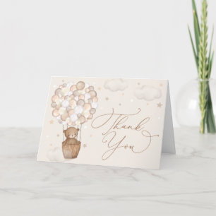 Dreamy Teddy Bear & Hot Air Balloon Thank You Card