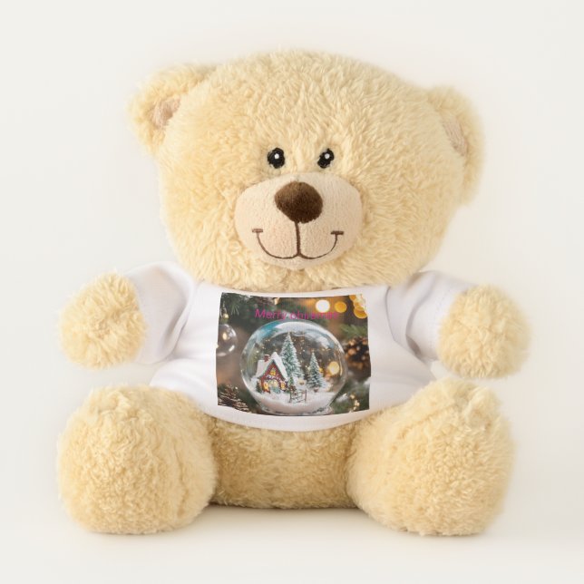 Dreamy Teddy Watercolour Design with Whimsical Chr Teddy Bear (Front)