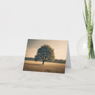 Dreamy Tree In Field Note Card