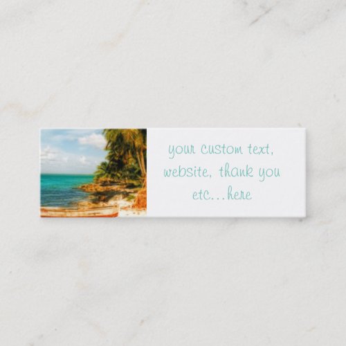 Dreamy Tropical Beach Mini Business Card