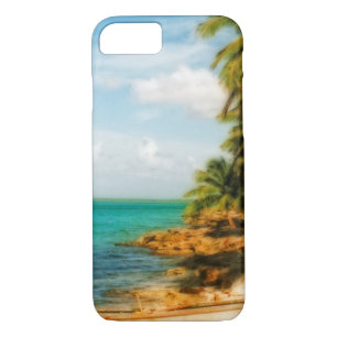 Dreamy Tropical Beach with Rowboat iPhone 8/7 Case
