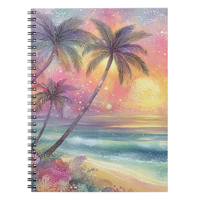 Dreamy tropical beachscape notebook (Front)