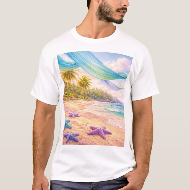 Dreamy Tropical Paradise T-Shirt (Front)