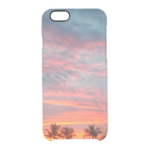 Dreamy Tropical Sunset Clear iPhone 66S Case