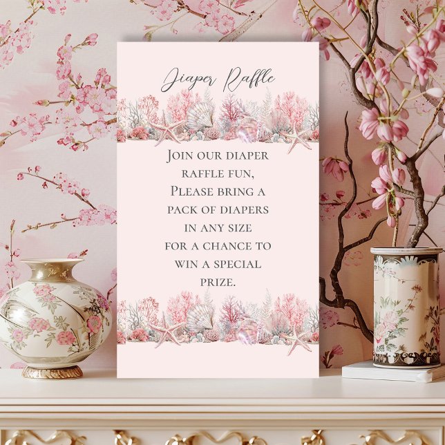 Dreamy Under the Sea Baby Shower Enclosure Card (Creator Uploaded)