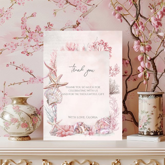 Dreamy Under the Sea Baby Shower Thank You Card (Creator Uploaded)