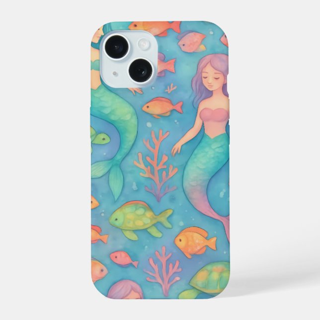 Dreamy Underwater Fantasy Pattern  Iphone Case (Back)