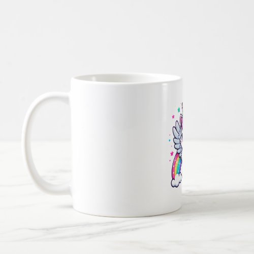 Dreamy Unicorn Cat with Sparkling Wings Coffee Mug