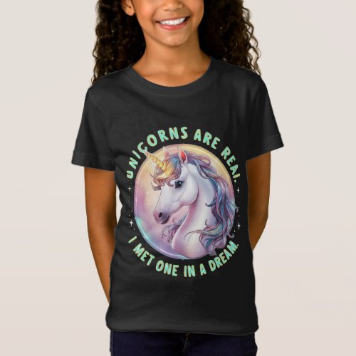 Dreamy Unicorn Encounter Design T_Shirt