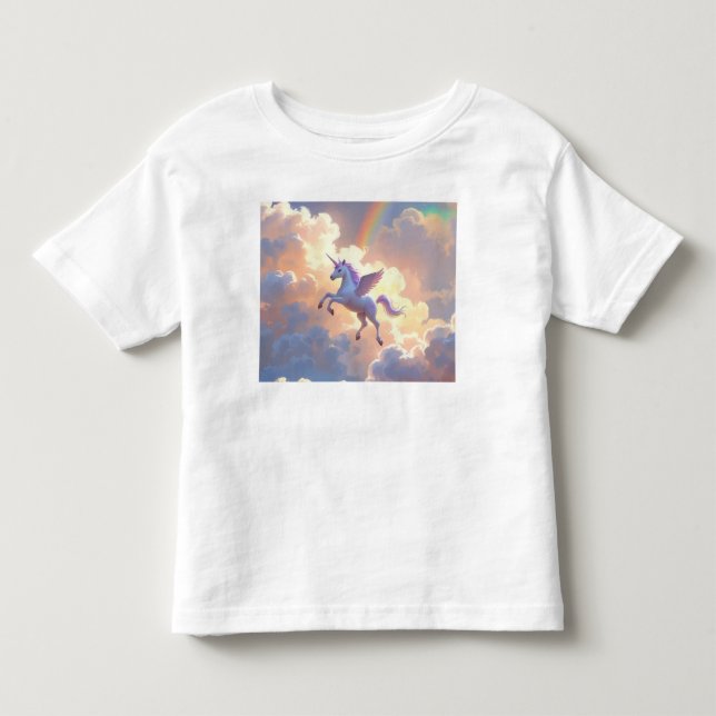 Dreamy Unicorn Glow – Magical Kids Design Toddler T-shirt (Front)