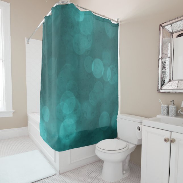 Dreamy Water Droplets Shower Curtain (In Situ)
