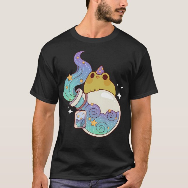Dreamy Water Potion With Wizard Frog T-Shirt (Front)
