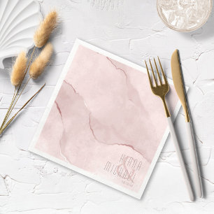 Dreamy Watercolor Abstract Wedding Blush ID817 Napkins