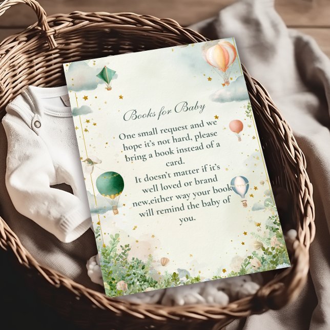 Dreamy Watercolor Balloon Books for Baby  Enclosure Card (Creator Uploaded)