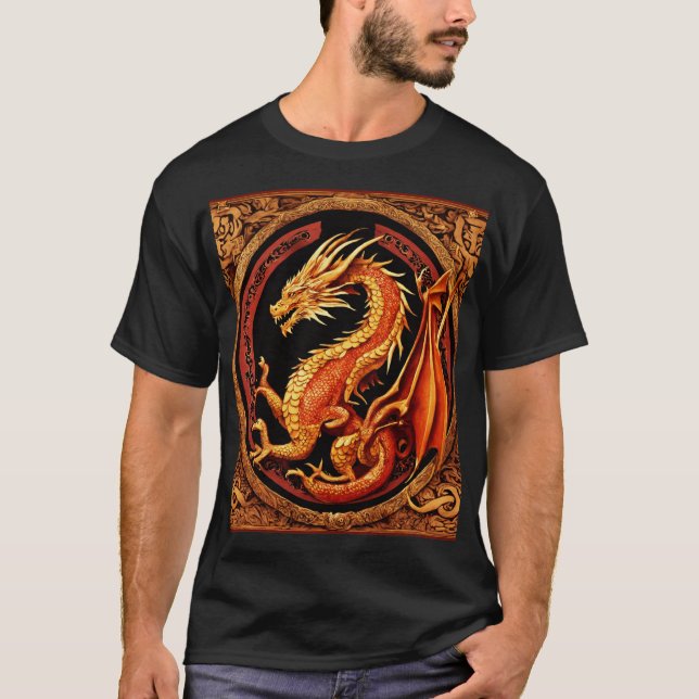 Dreamy Watercolor Dragon T-Shirt (Front)