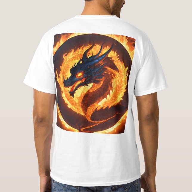 Dreamy Watercolor Dragon T-Shirt Design (Back)
