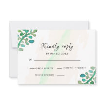 Dreamy Watercolor Elegant Greenery Wedding