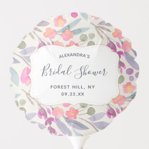 Dreamy Watercolor Floral Bridal Shower Balloon