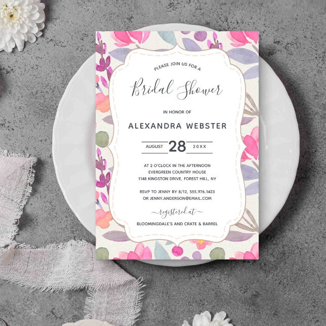Dreamy Watercolor Floral | Bridal Shower Invitation (Creator Uploaded)