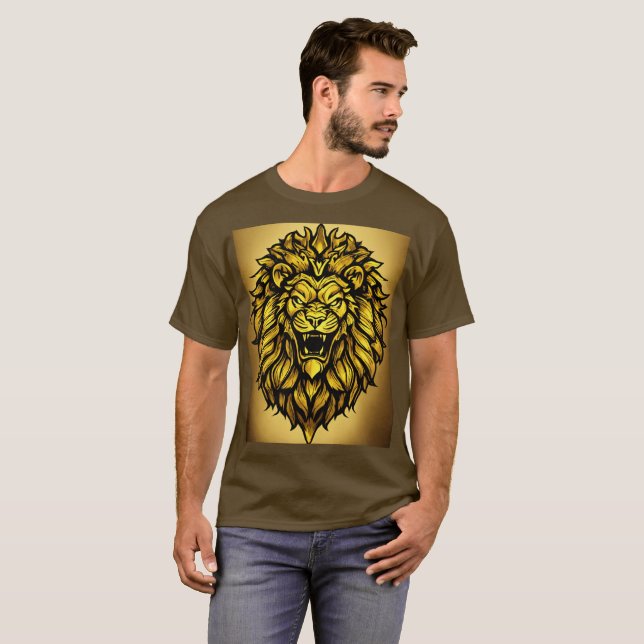  Dreamy Watercolor Lion T-Shirt Design (Front Full)